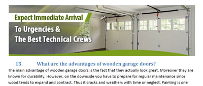 FAQs 2 - Garage Door Repair Woodland